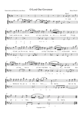 O Lord, Our Governor, Z 39