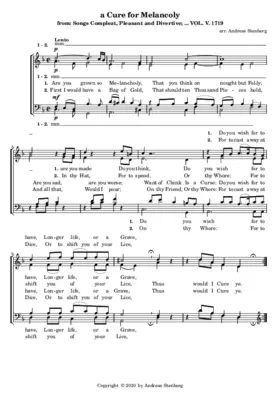 A cure for melancoly