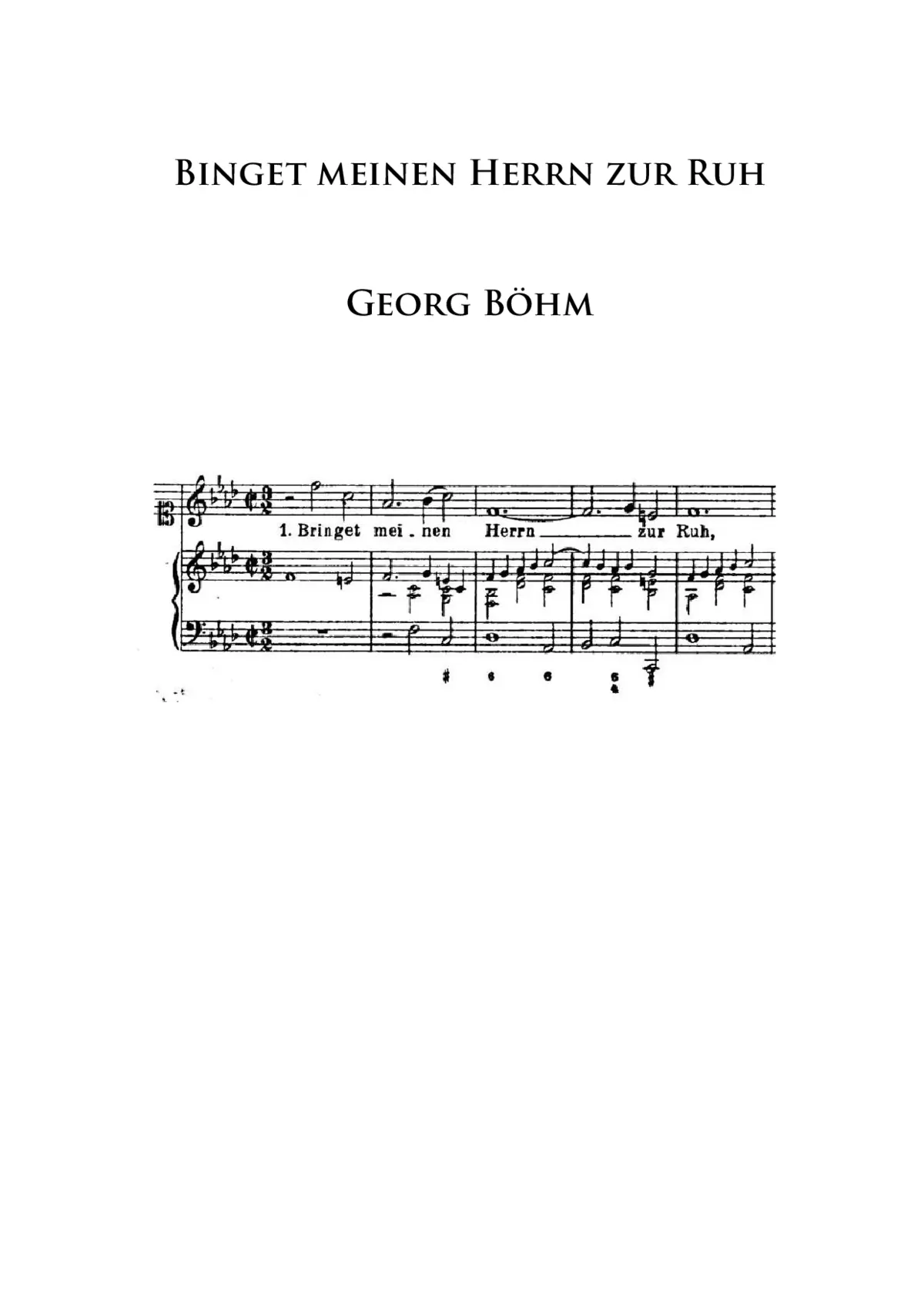 Bringet meinen Herrn zur Ruh - Page 1