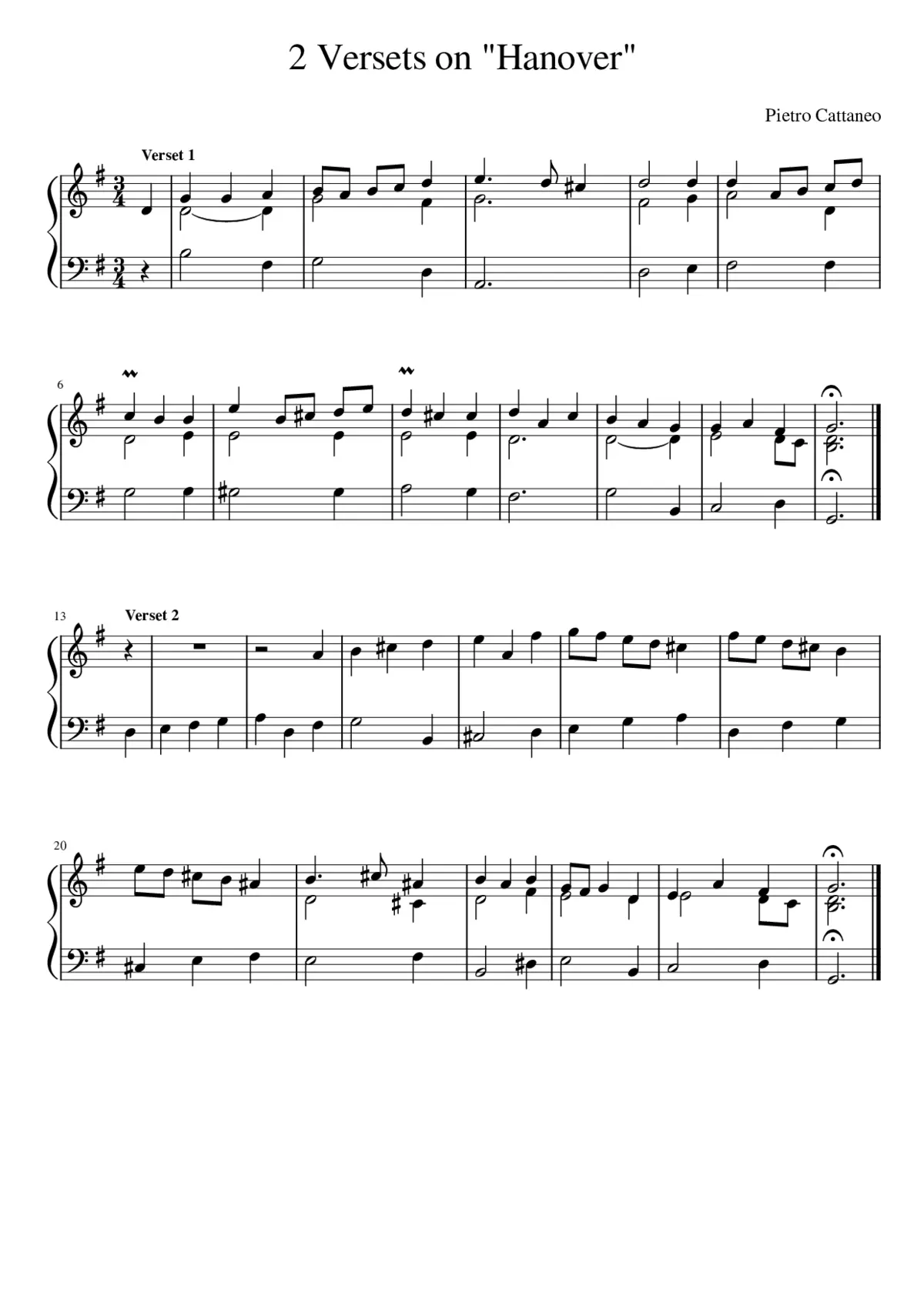 2 Versets on 'Hanover' - Page 1