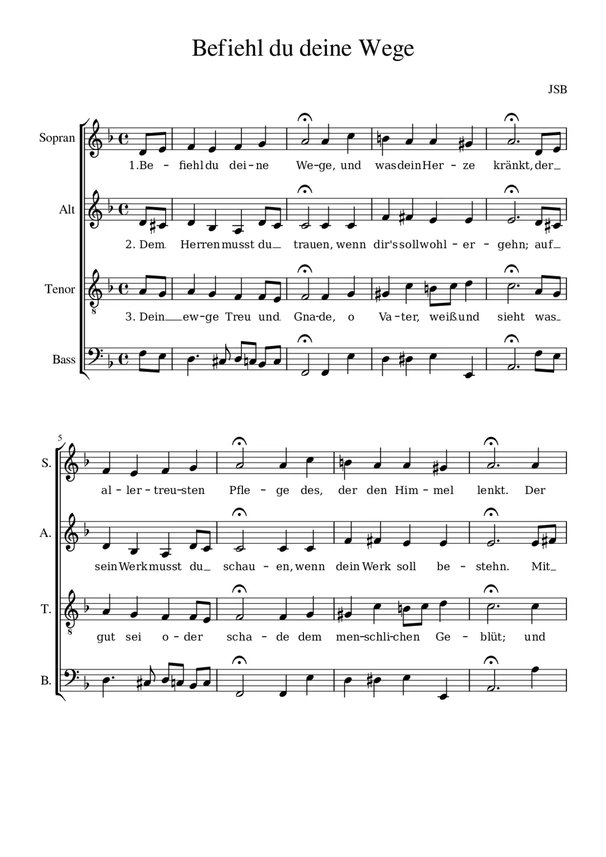 Befiehl du deine Wege BWV 272 - Page 1