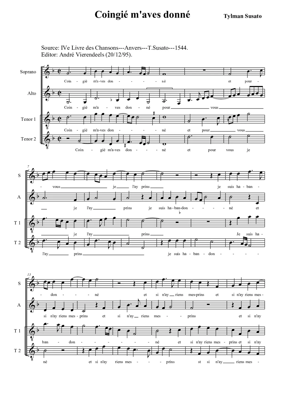 Coingié m'aves donné - Page 1