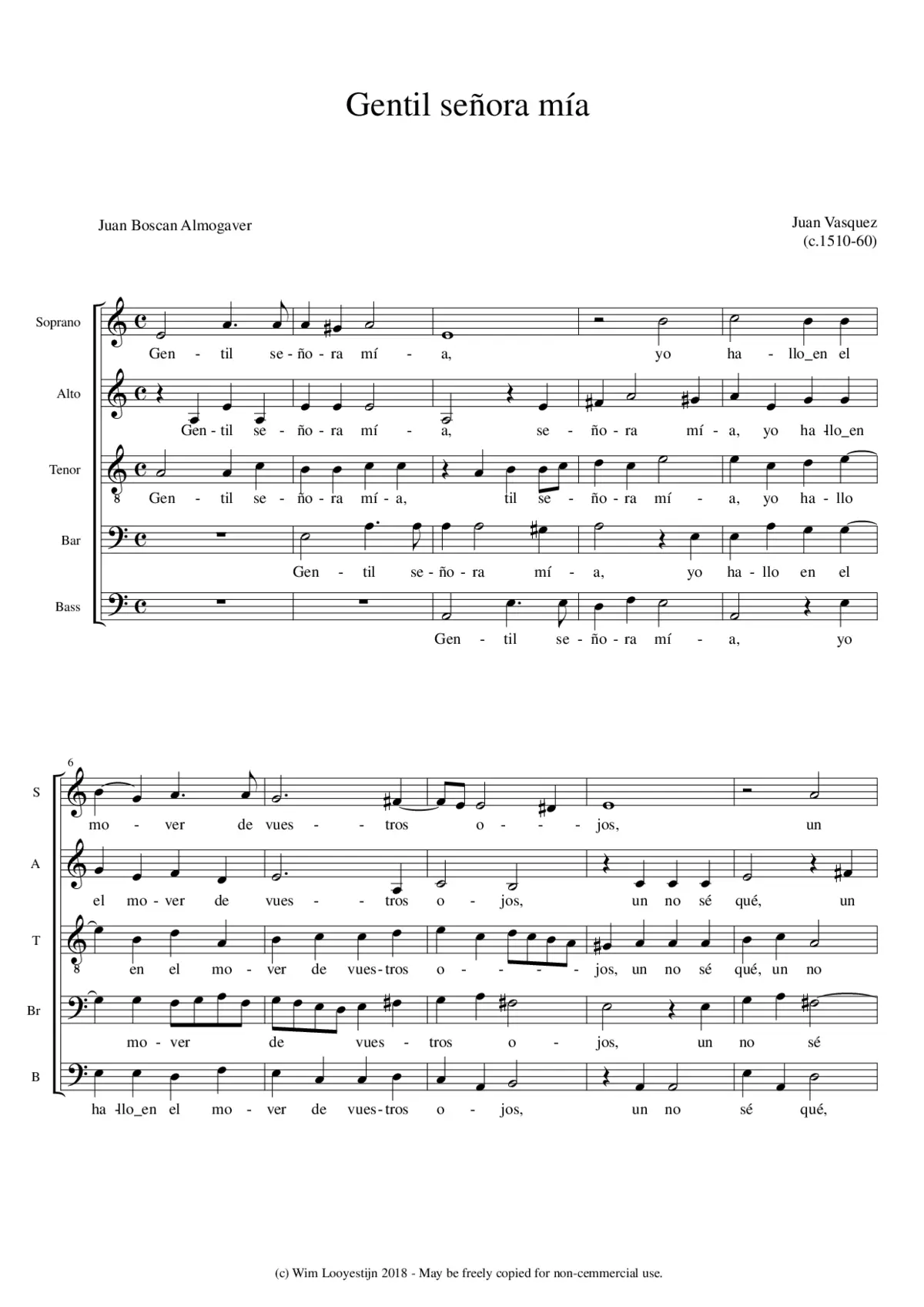 Gentil señora mia - Page 1