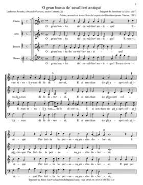 O gran bonta de' cavallieri antiqui