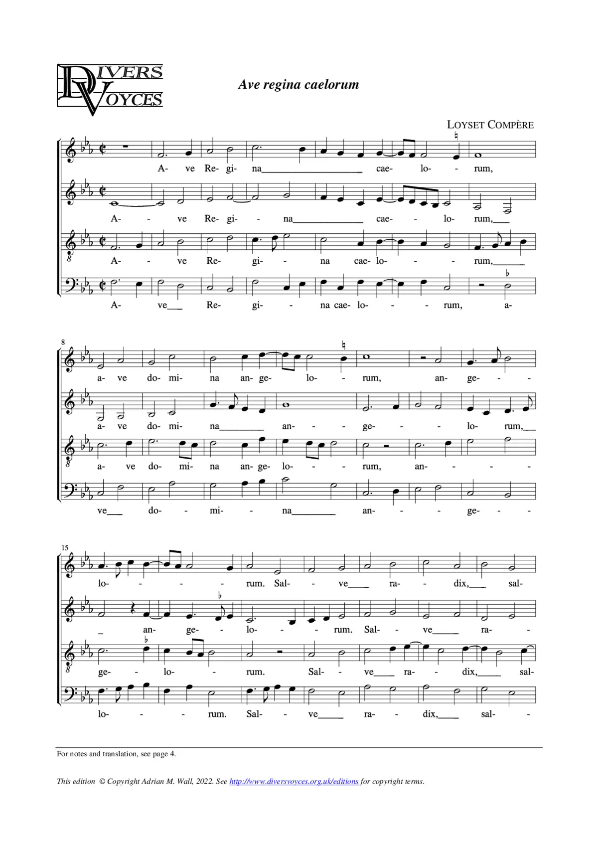 Ave Regina caelorum - Page 1