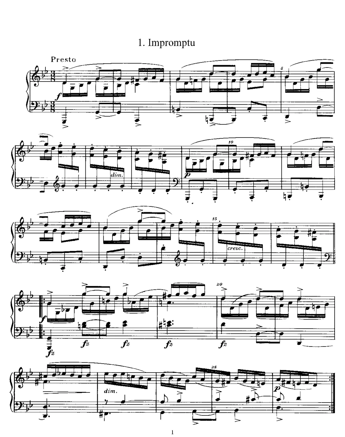 6 Piano Pieces - Page 1