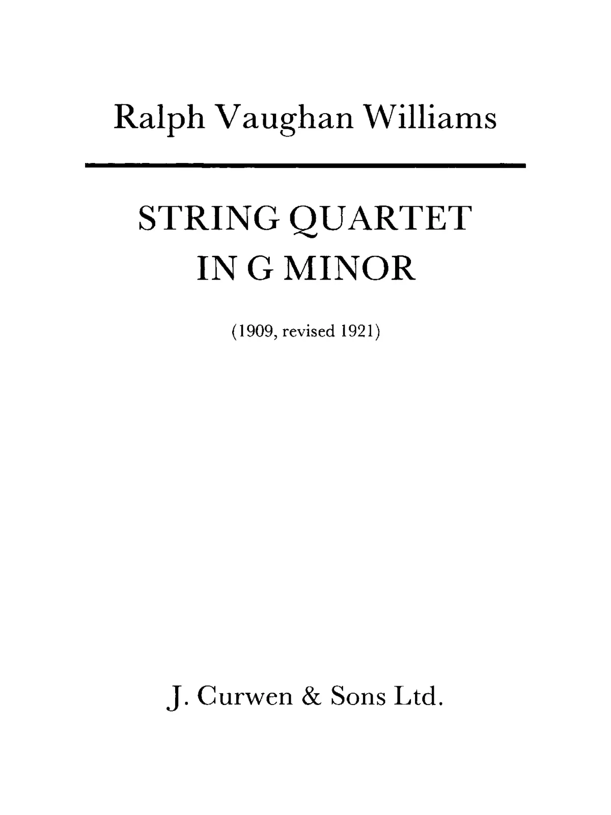 String Quartet No.1 - Page 1