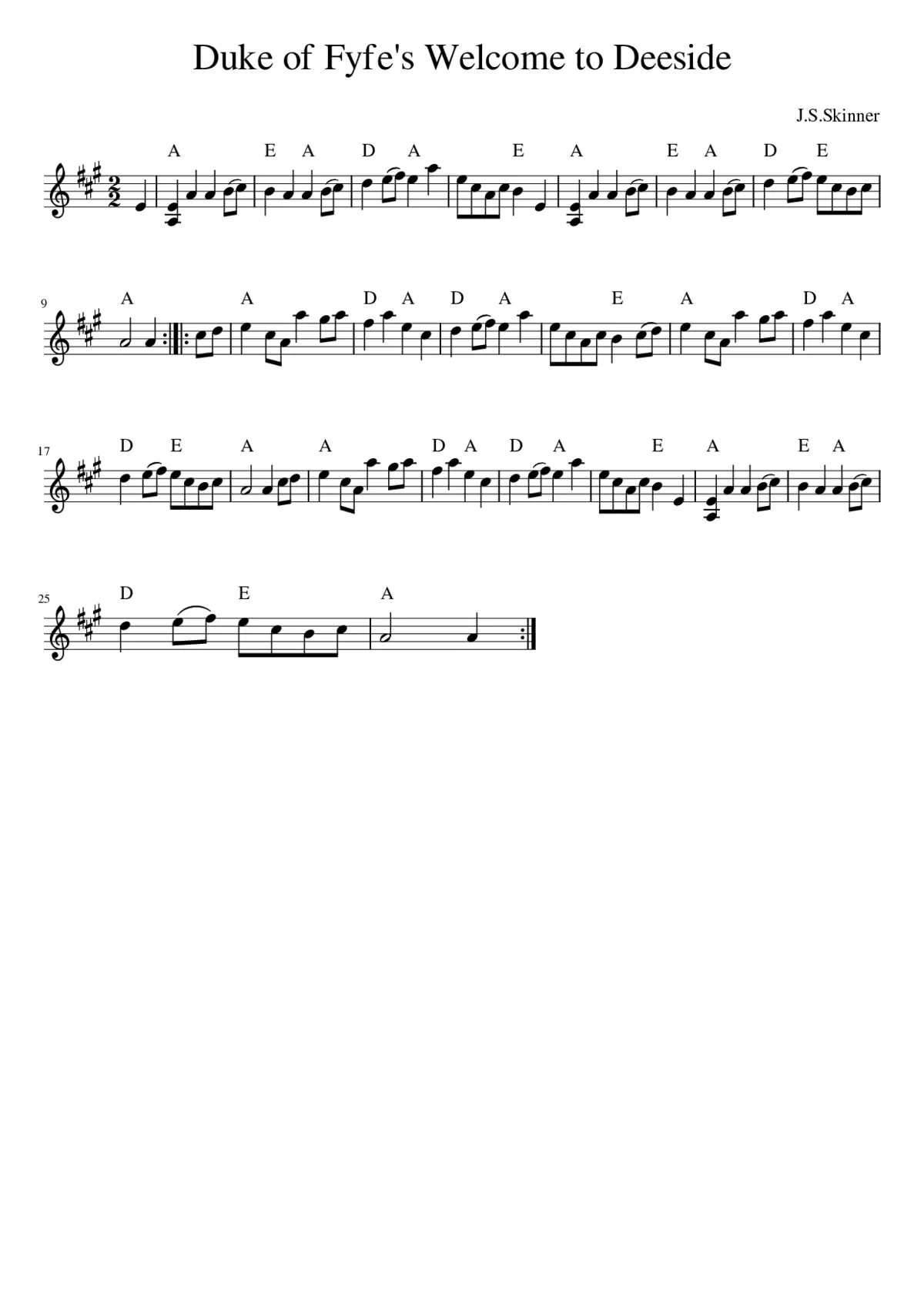 Duke of Fyfe's Welcome to Deeside - Page 1