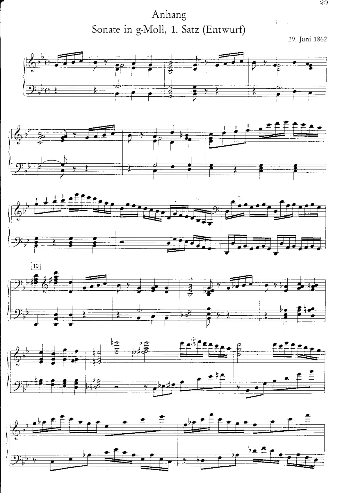 Sonatensatz in G minor - Page 1