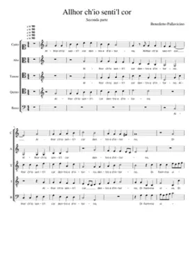 Allhor ch'io senti e'l cor