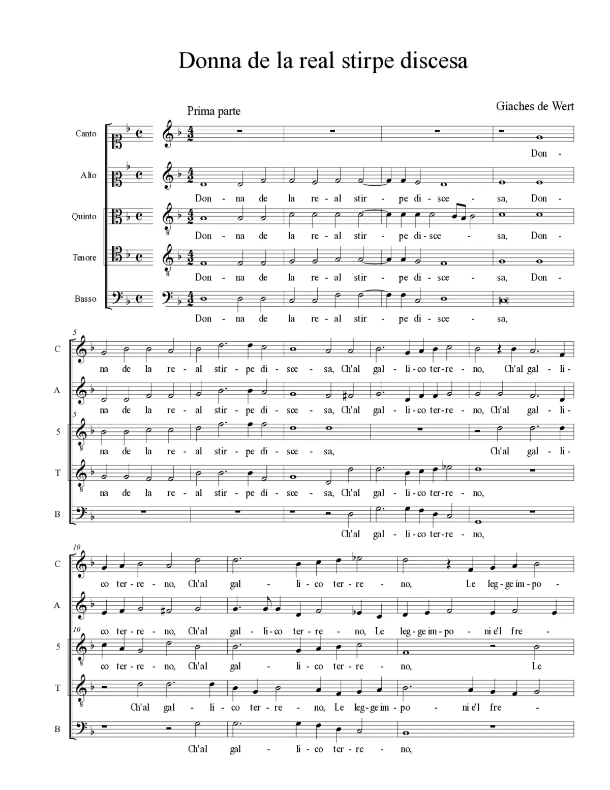 Donna de la real stirpe discesa - Page 1