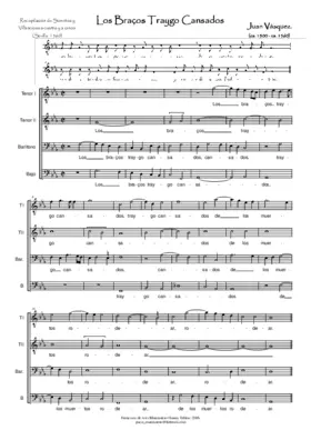 Los braços traygo cansados