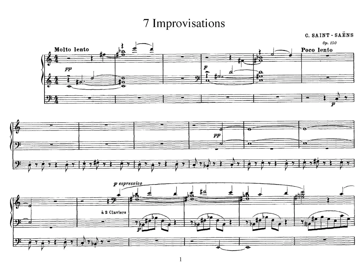 Sept Improvisations - Page 1