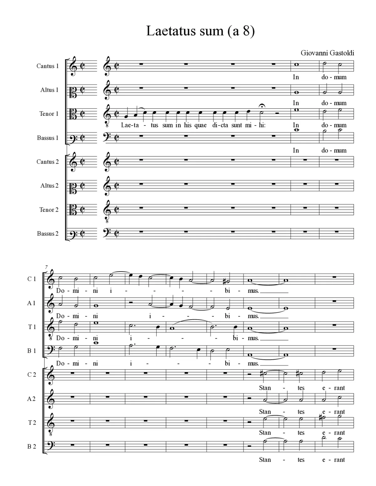 Laetatus sum (a 8) - Page 1