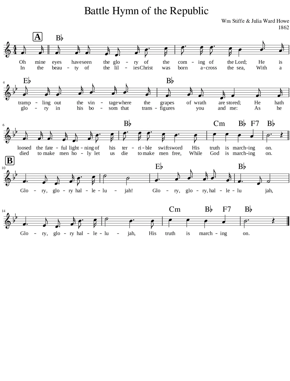 Battle Hymn of Republic - Page 1