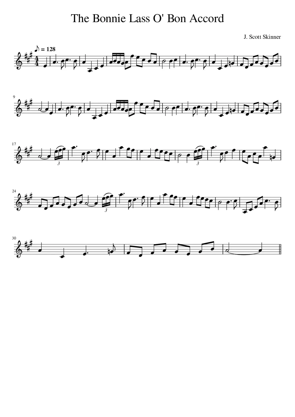 The Bonnie Lass O' Bon Accord - Page 1