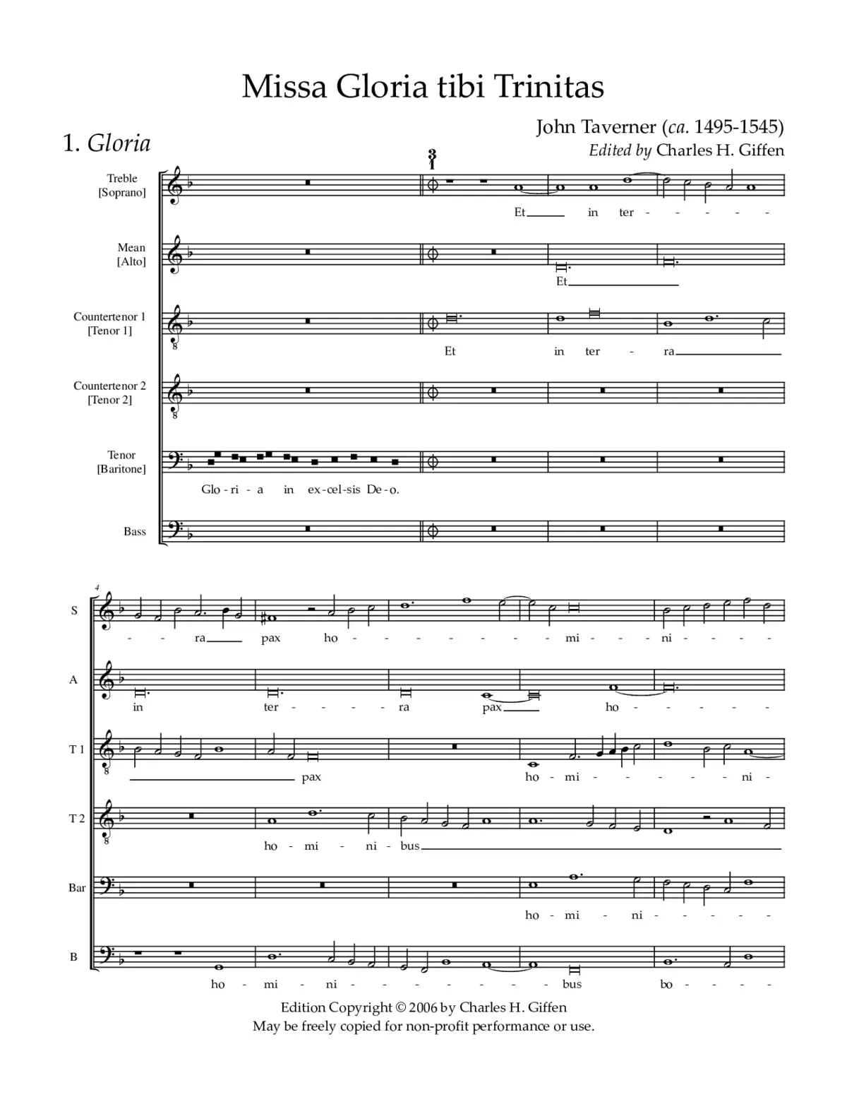 Missa Gloria tibi Trinitas - Page 1