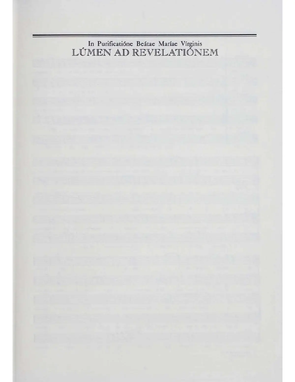 Lumen ad revelationem - Page 1
