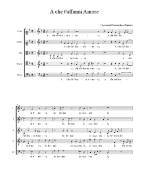 A che t'affanni Amore