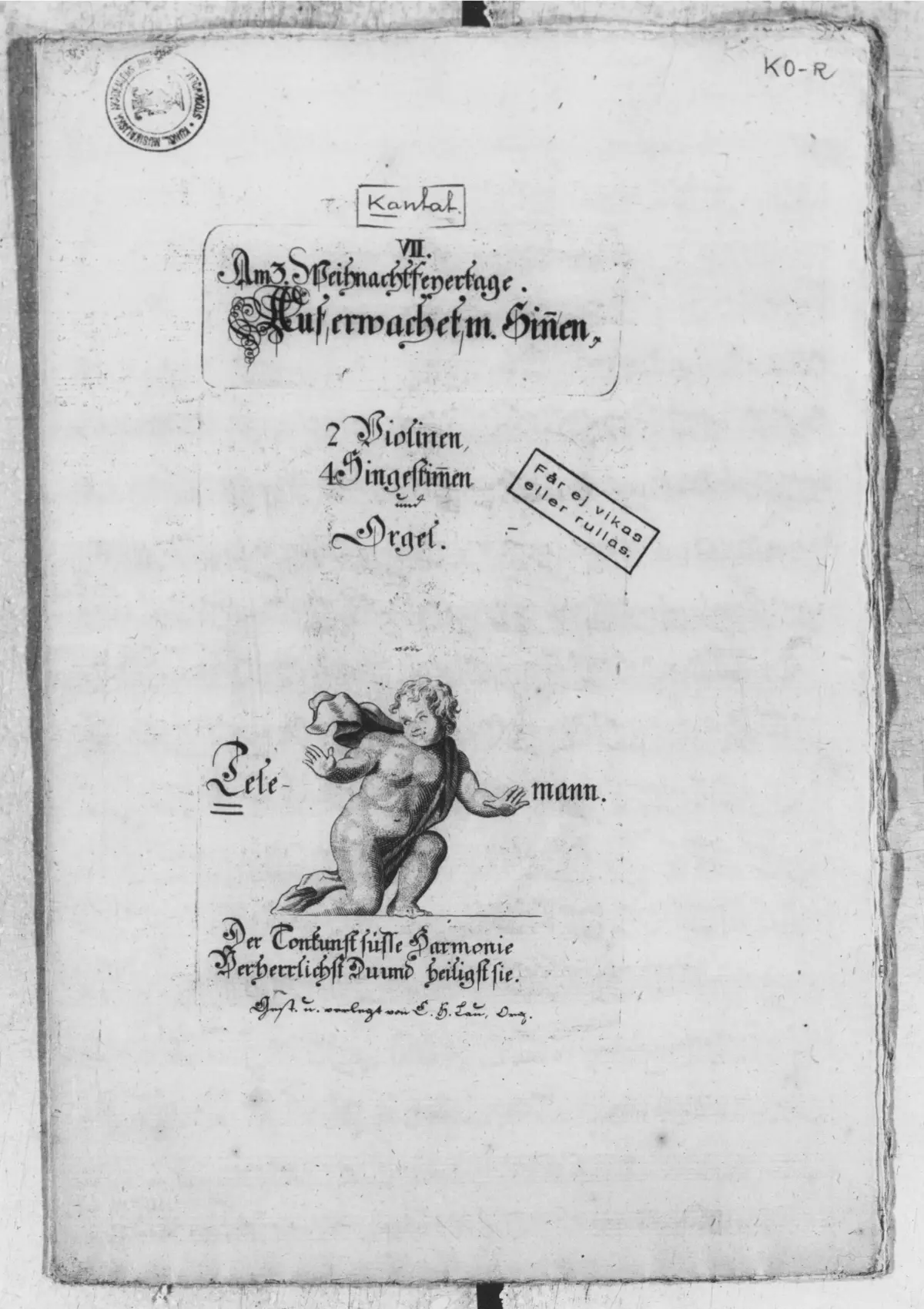 Auf, erwachet, meine Sinnen - Page 1