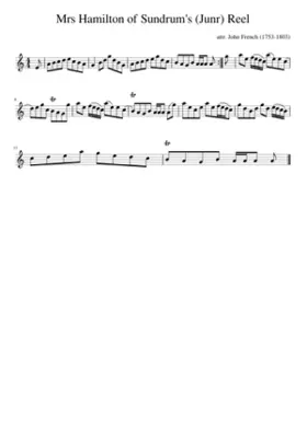 Mrs Hamilton of Sundrum's (Junr) Reel