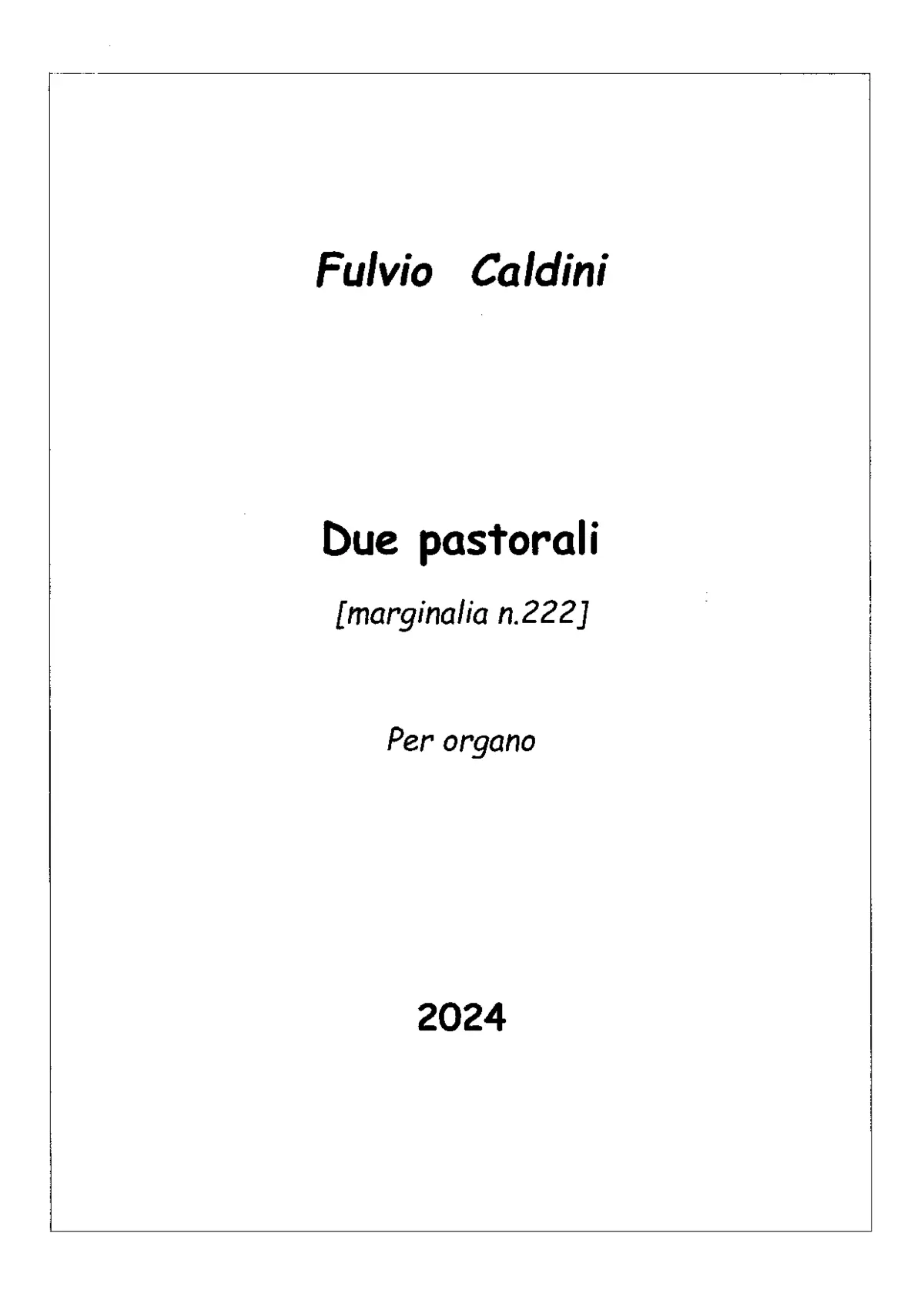 2 Pastorali - Page 1