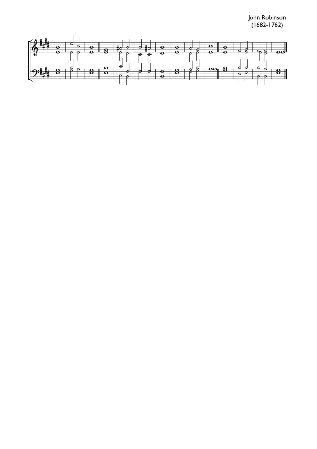 Double chant in E major - Page 1