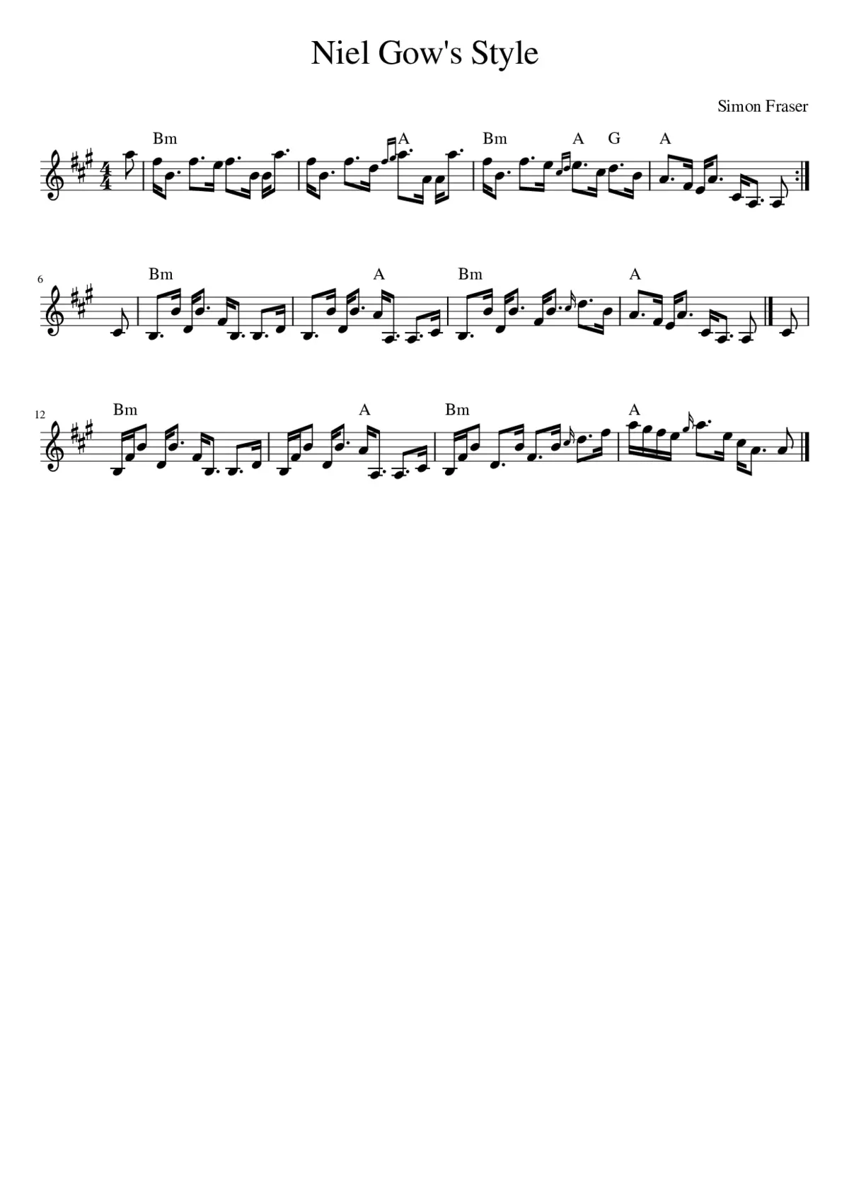 Niel Gow's Style - Page 1