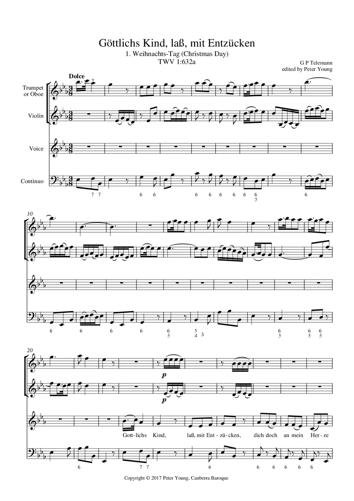 Göttlichs Kind, laß, mit Entzücken - Page 1