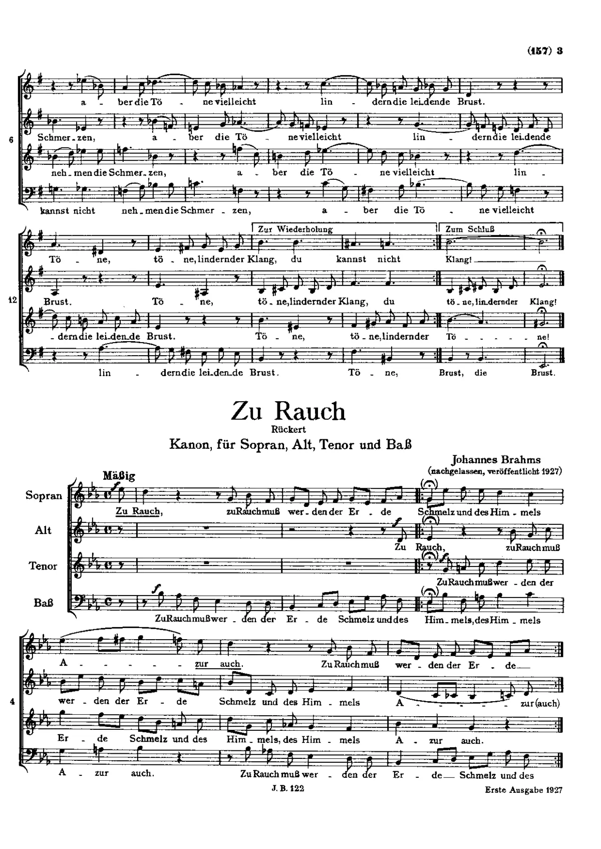 Zu Rauch, WoO 30 - Page 1