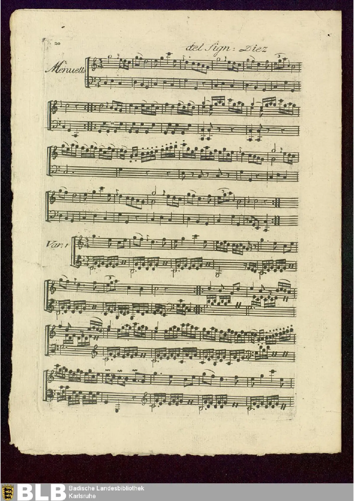 14 Variations on a Minuet by Dietz - Page 1