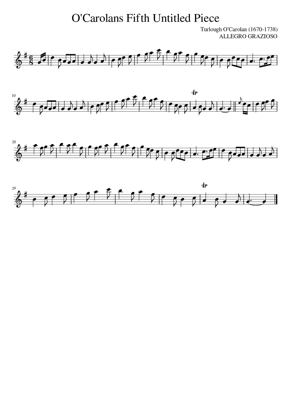 O'Carolans Fifth Untitled Piece - Page 1