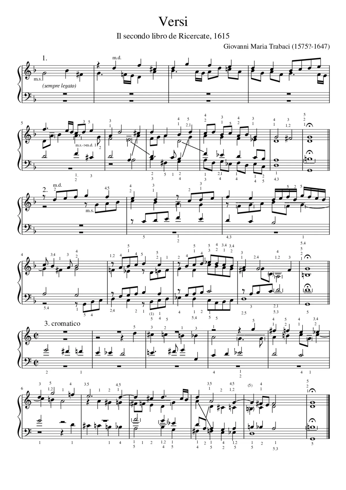 Il secondo libro de Ricercate - Page 1