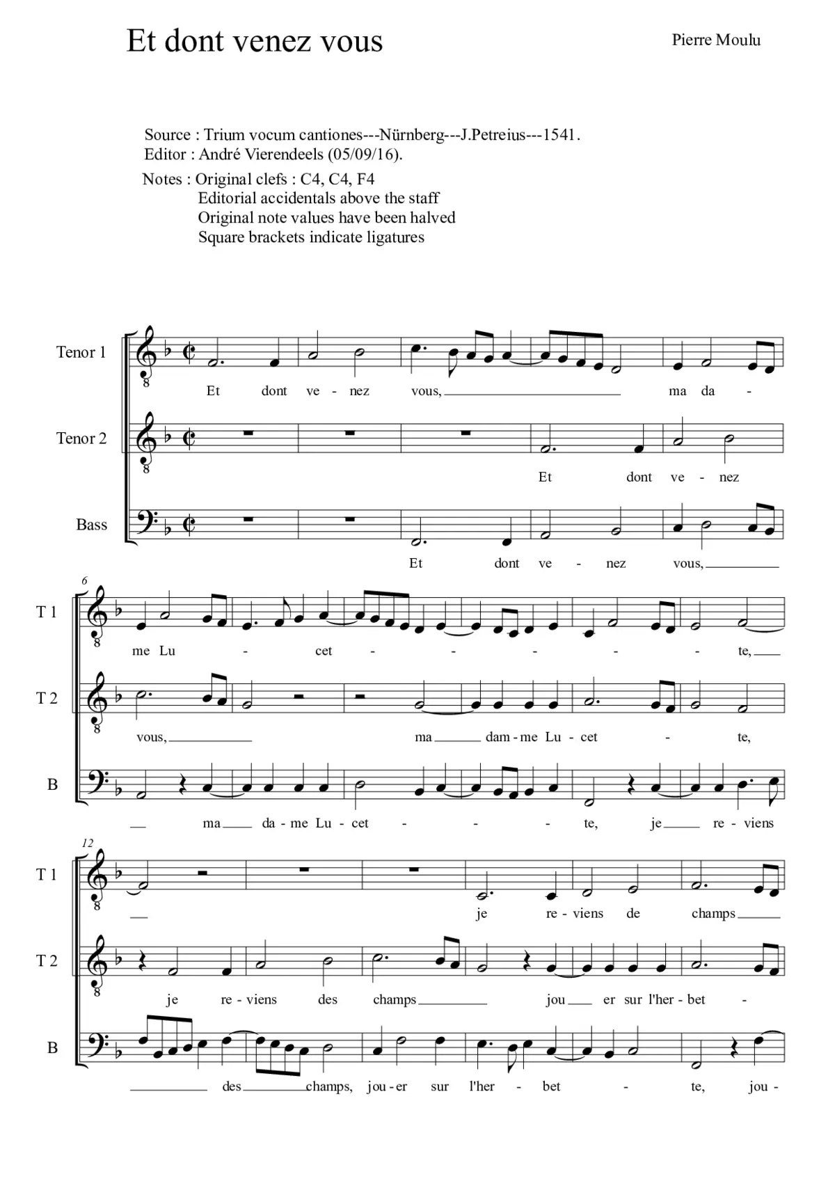 Et dont venez vous - Page 1