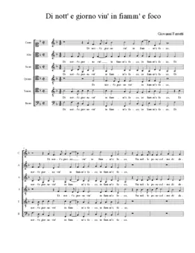 Di nott' e giorno viu' in fiamm' e foco