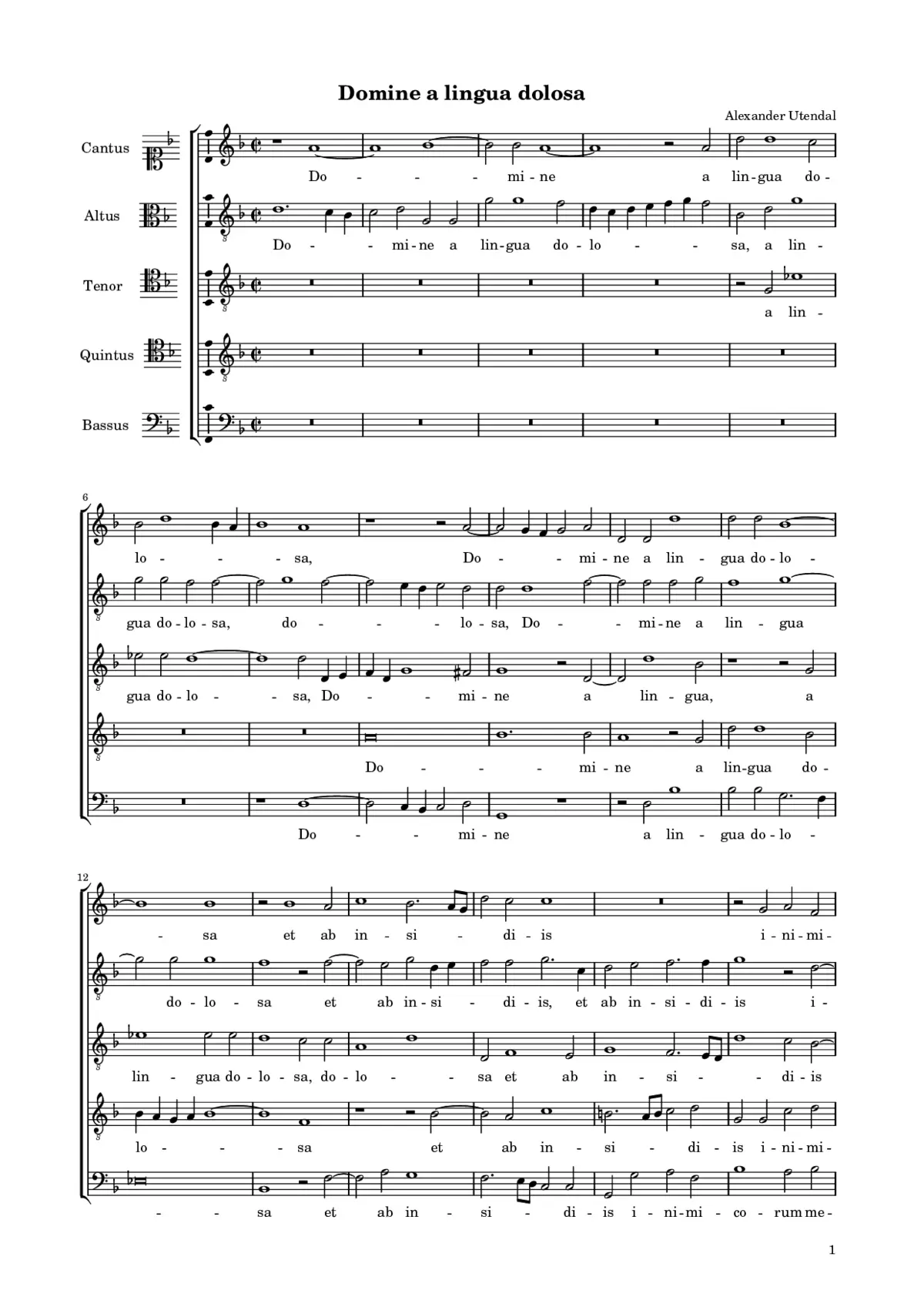 Domine a lingua dolosa - Page 1