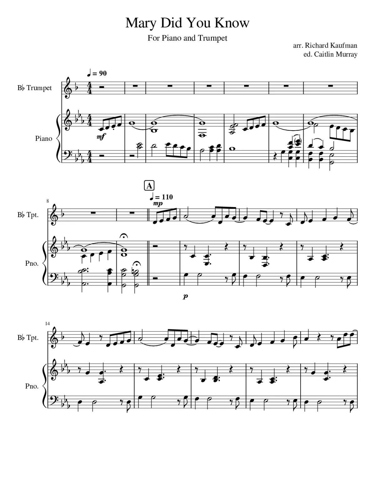 Mary Did You Know - Page 1