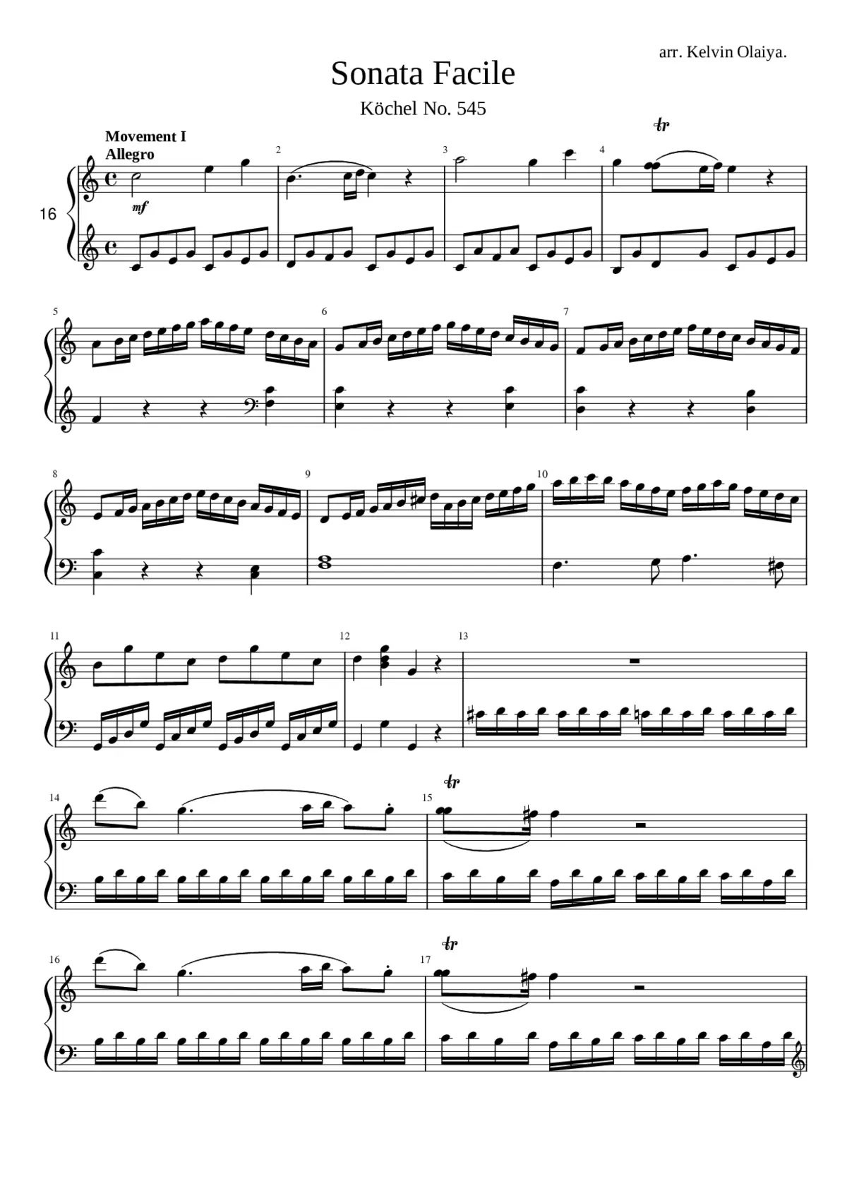 Piano Sonata No.1 in C major K.279/189d - Page 1