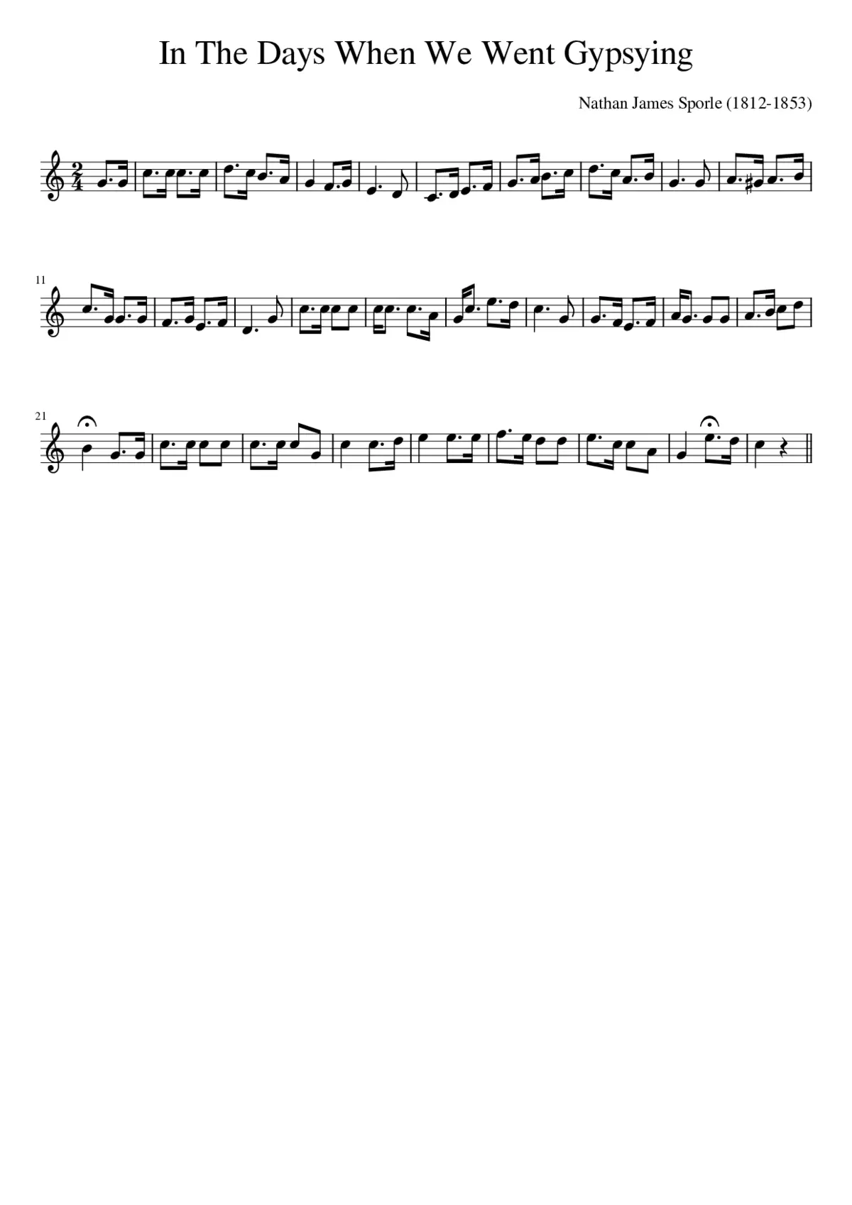 In The Days When We Went Gypsying - Page 1