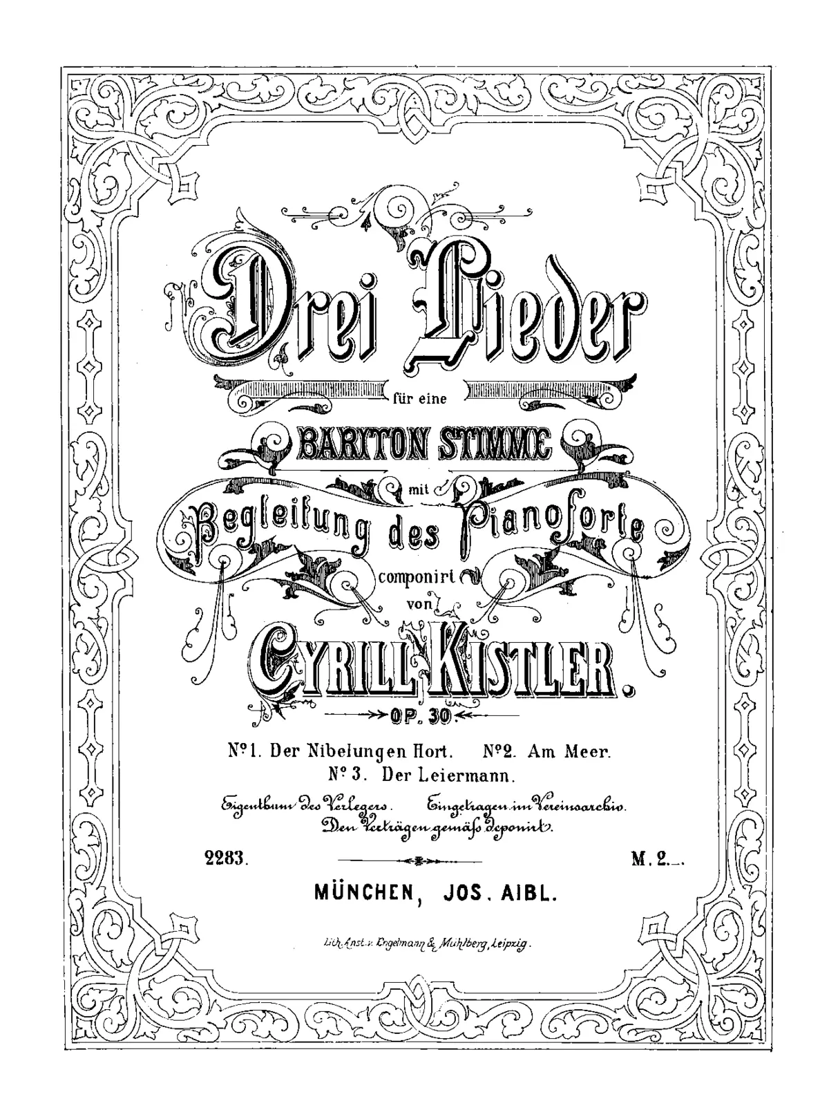 3 Lieder - Page 1