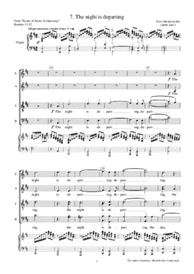 Hymn of Praise: No. 7 - The night is departing