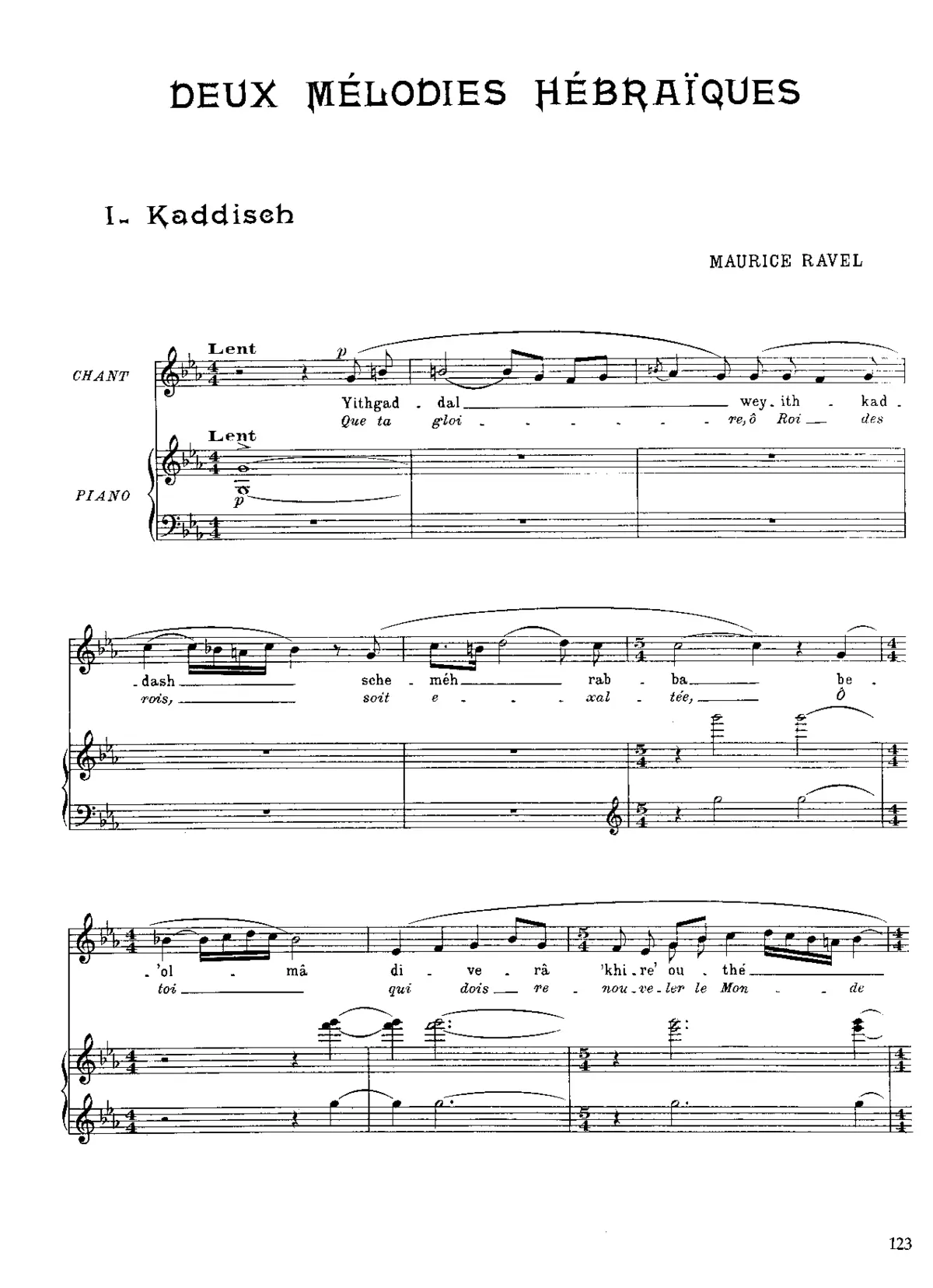 2 Mélodies hébraïques - Page 1