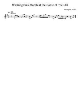 Washington's March at the Battle of ? ST.18