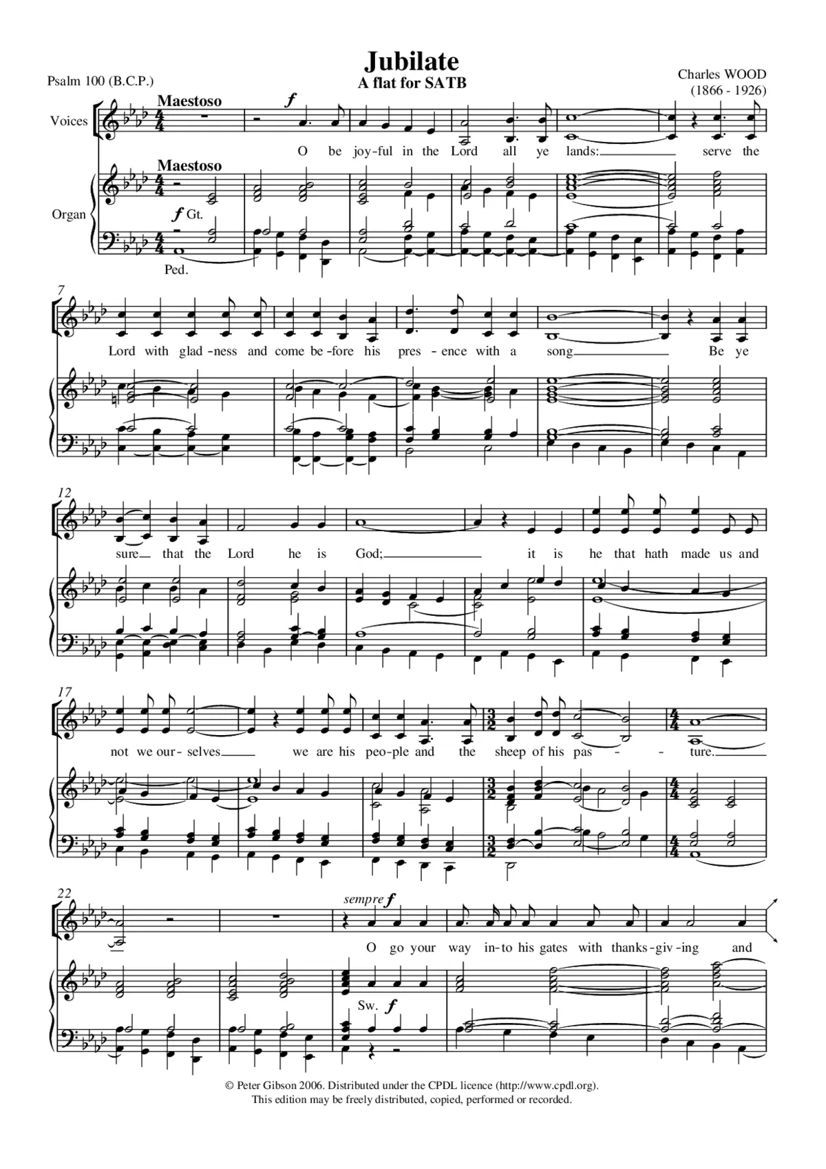 Jubilate in A flat - Page 1