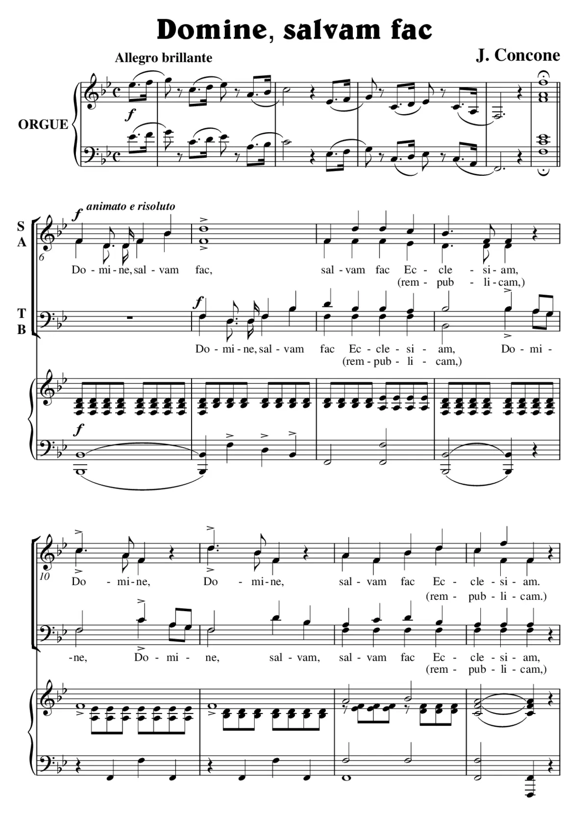 Domine, salvam fac - Page 1