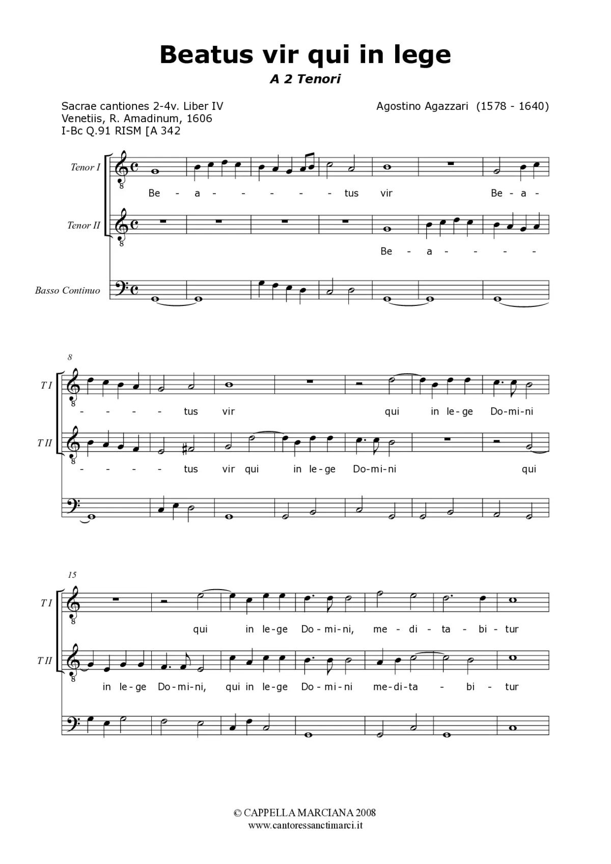 Beatus vir qui in lege - Page 1