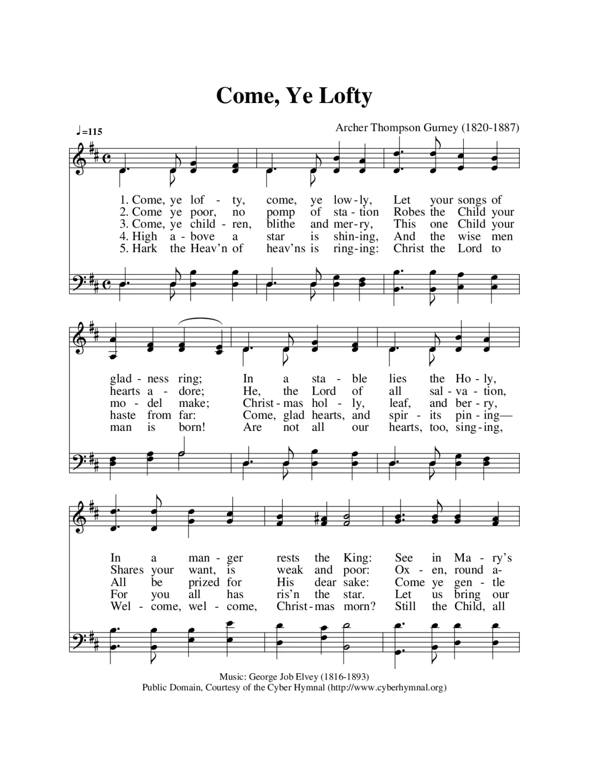 Come, ye lofty - Page 1