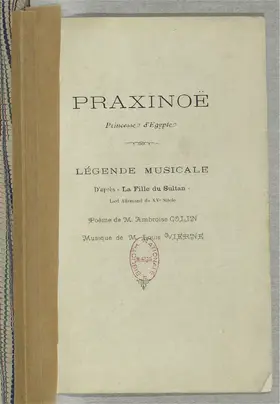 Praxinoë, Princesse d'Egypte