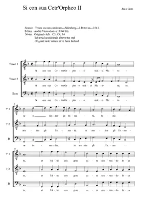 Si con sua cetr' Orpheo II