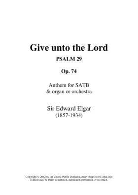 Give unto the Lord, Op. 74